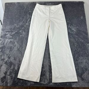 St. John Collection Lined White Flare Dress Pants Women's 6 Made In USA *Read